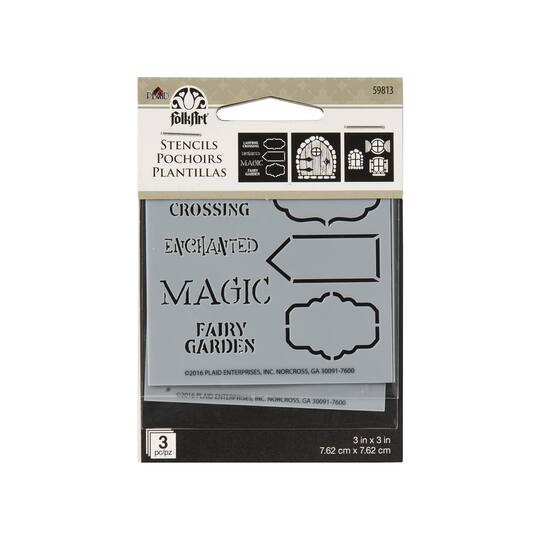 Shop For The Folkart Mini Stencils Fairy Signs At Michaels